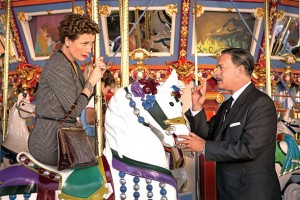 Emma Thompson and Tom Hanks as P.L. Travers and Walt Disney in Saving Mr. Banks