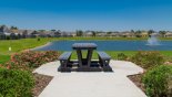 Picnic tables around Hampton Lakes