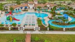 Aerial View of Windsor at Westside Resort Clubhouse, Zero Entry Pool, Lazy River & Splash Zone