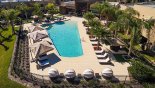 Aerial view of pool area