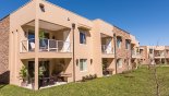 Typical townhouse rear view - note outdoor kitchens