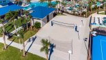 Sand volleyball court