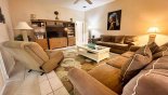 Orlando Villa for rent direct from owner, check out the Family room with large streaming LCD TV with DVD & surround sound