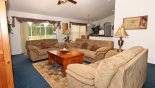 Villa rentals near Disney direct with owner, check out the View of family room with views onto pool deck