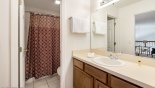 Jack & Jill bathroom #2 with bath & shower over from Highlands Reserve rental Villa direct from owner