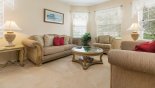 Villa rentals near Disney direct with owner, check out the Living room with views over front gardens