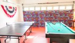 Spacious rental Highlands Reserve Villa in Orlando complete with stunning Fully equipped games room with table foosball, table tennis, pool table & small table hockey