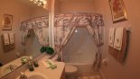 Downstairs bathroom 2 with bath & shower over, sink & WC from Highlands Reserve rental Villa direct from owner