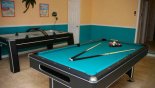 Games room with full size pool table & air hockey from Canterbury 12 Villa for rent in Orlando