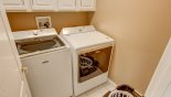 Commercial sized washer and dryer for your convenience from Wellesley 5 Villa for rent in Orlando