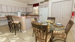 Orlando Villa for rent direct from owner, check out the Breakfast nook with table & 4 chairs plus 2 bar stools at breakfast bar