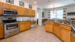 Kitchen with quality stainless steel appliances with this Orlando Villa for rent direct from owner