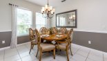Dining area with round dining table & 6 chairs - www.iwantavilla.com is your first choice of Villa rentals in Orlando direct with owner