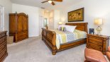 Spacious rental Highlands Reserve Villa in Orlando complete with stunning Master #1 bedroom viewed towards ensuite bathroom
