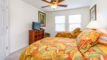 Villa rentals in Orlando, check out the Bedroom #5 with flat screen TV