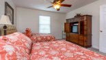 Villa rentals near Disney direct with owner, check out the Bedroom #4 with flat screen TV mounted in armoire