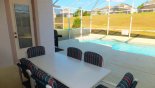 Villa rentals near Disney direct with owner, check out the View from lanai of pool showing privacy to side