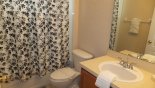 Family bathroom 3 with bath & shower over from Highlands Reserve rental Villa direct from owner