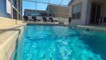 Pool deck with 4 sun loungers from Highlands Reserve rental Villa direct from owner