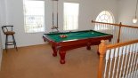 Villa rentals near Disney direct with owner, check out the Upstairs landing and minstral gallery with pool table