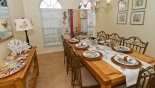 Dining room with this Orlando Villa for rent direct from owner