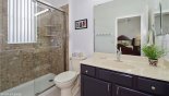 Master ensuite bathroom #1 with walk-in shower, single vanity and WC from Highlands Reserve rental Villa direct from owner