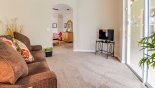 Master 1 sitting area with flat screen TV from Cambridge 11 Villa for rent in Orlando