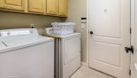 Villa rentals near Disney direct with owner, check out the Laundry room with washer, dryer, iron & ironing board