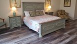 Emerald + 2 Villa rental near Disney with Master bedroom with new wood flooring