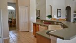 Villa rentals near Disney direct with owner, check out the Kitchen viewed towards dining room