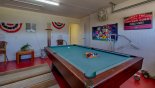 Games room with pool table & table foosball from Madison + 3 Villa for rent in Orlando