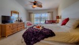 Villa rentals in Orlando, check out the Master 1 bedroom with large flat screen TV