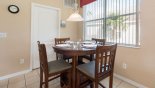 Orlando Villa for rent direct from owner, check out the Breakfast nook in kitchen with seating for 4