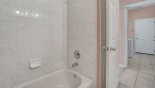 Jack & Jill bathroom #2 with bath & shower over - www.iwantavilla.com is the best in Orlando vacation Villa rentals