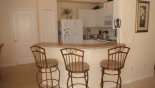 Fully fitted kitchen with breakfast bar & 3 bar stools - www.iwantavilla.com is your first choice of Villa rentals in Orlando direct with owner