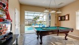 Games room with pool table, darts board, & LCD HD TV with DVD & games console - www.iwantavilla.com is your first choice of Villa rentals in Orlando direct with owner