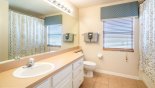 Villa rentals in Orlando, check out the Family bathroom #3 with bath & shower over