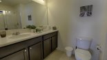 Orlando Villa for rent direct from owner, check out the Master 1 ensuite bathroom with walk-in double shower, dual sinks & WC