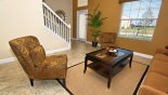 Buckingham 1 Villa rental near Disney with View of entrance foyer from living room