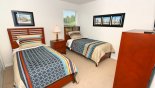 Villa rentals in Orlando, check out the Bedroom 4 with twin sized beds and flat screen TV