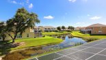 View from private balcony of retention pond from Eliora 3 Townhouse for rent in Orlando