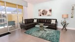 Living room with direct access onto pool deck from Serenity / Retreat Silver Creek rental Townhouse direct from owner