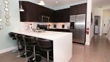 Breakfast bar with 4 bar stools with this Orlando Townhouse for rent direct from owner