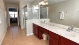 Villa rentals in Orlando, check out the Master 1 ensuite bathroom with large walk-in shower