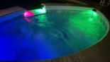 Colour changing spa lights and tiki lights for relaxing evenings from Jessop 1 Villa for rent in Orlando