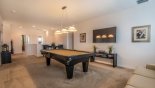 Upstairs games room with pool table & LCD TV from Solterra Resort rental Villa direct from owner