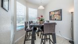 Breakfast nook with heart shaped table & 5 chairs from Emerald + 10 Villa for rent in Orlando