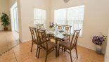 Villa rentals in Orlando, check out the Breakfast nook with views onto pool deck