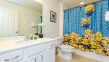 Family bathroom 5 (Minion themed) shared between bedroom 5 & 6 from Watersong Resort rental Villa direct from owner