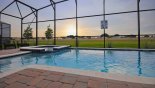 Villa rentals in Orlando, check out the Start of sunset from pool deck